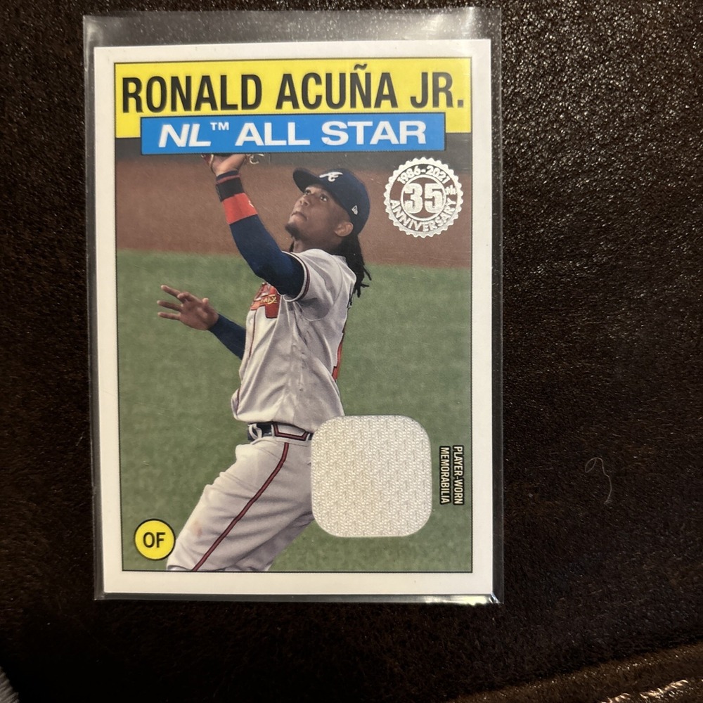 Ronald Acuna Jr Game Worn Patch Trading Card‎